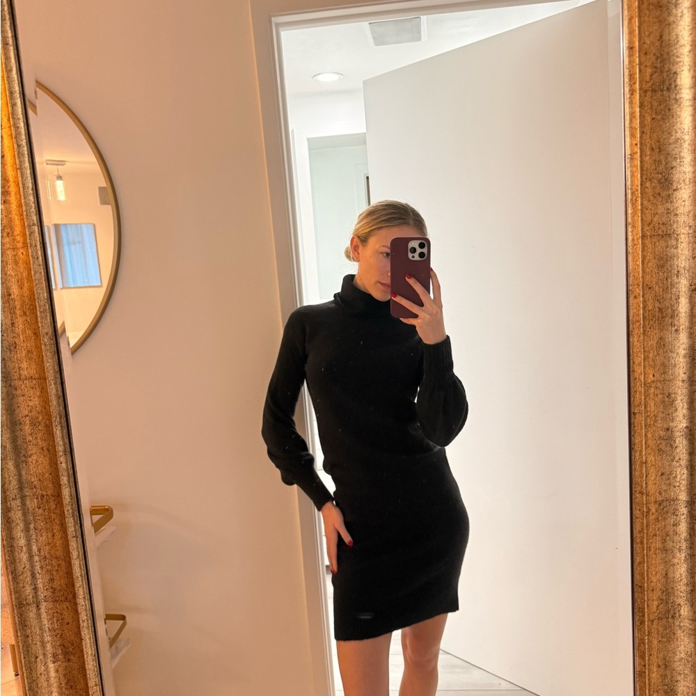 J. Crew Black Long Sleeve Dress